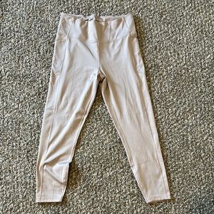Beige High-Waisted Leggings